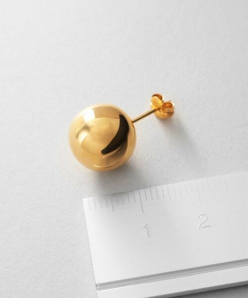 COCOSHNIK / ココシュニック ピアス・イヤリング | シルバー ホロウピアス ボールスタッドM GP | 詳細4