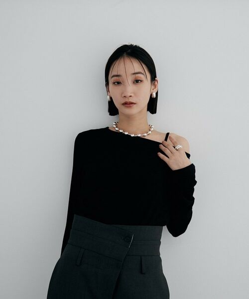 COCOSHNIK / ココシュニック ピアス・イヤリング | シルバー ホロウピアス ロングクッションシェイプ | 詳細8