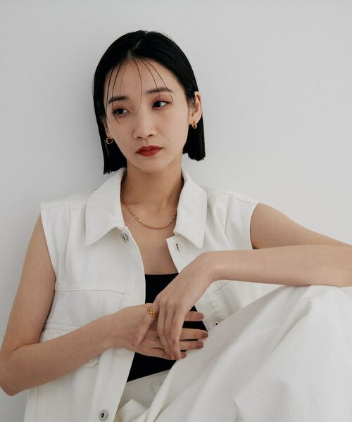 COCOSHNIK / ココシュニック ピアス・イヤリング | シルバー PCチェーンモチーフピアス GP | 詳細6