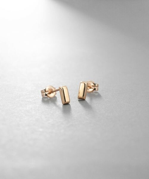 COCOSHNIK / ココシュニック ピアス・イヤリング | K10ホロウブリオンシェイプピアス | 詳細1