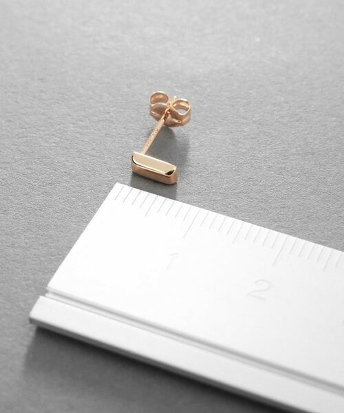 COCOSHNIK / ココシュニック ピアス・イヤリング | K10ホロウブリオンシェイプピアス | 詳細5