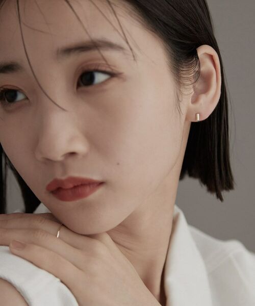 COCOSHNIK / ココシュニック ピアス・イヤリング | K10ホロウブリオンシェイプピアス | 詳細8