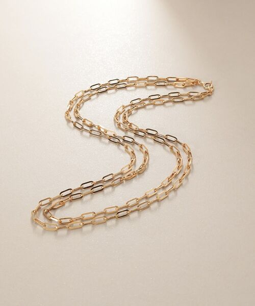 COCOSHNIK / ココシュニック ネックレス・ペンダント・チョーカー | K10中空プリムケーブルチェーン2連 ネックレス | 詳細1