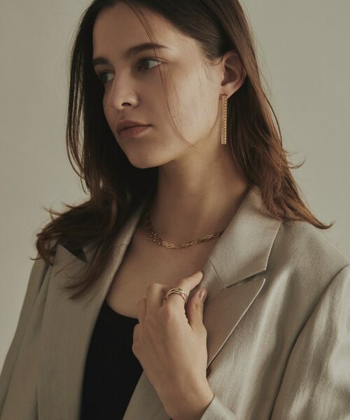 COCOSHNIK / ココシュニック ネックレス・ペンダント・チョーカー | K10中空プリムケーブルチェーン2連 ネックレス | 詳細6