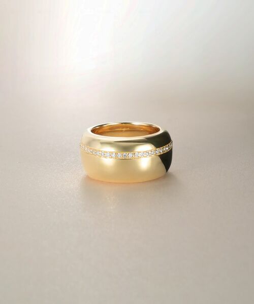 COCOSHNIK / ココシュニック リング | K18ダイヤモンド ラインダイヤワイド リング | 詳細1