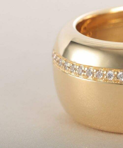COCOSHNIK / ココシュニック リング | K18ダイヤモンド ラインダイヤワイド リング | 詳細4