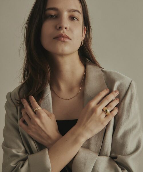 COCOSHNIK / ココシュニック リング | K18ダイヤモンド ラインダイヤワイド リング | 詳細6