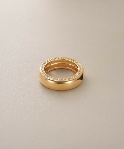 COCOSHNIK / ココシュニック リング | K18ダイヤモンド サイドダイヤ リング | 詳細1