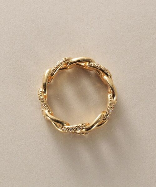 COCOSHNIK / ココシュニック リング | K18ダイヤモンド キヘイチェーンモチーフ リング | 詳細3