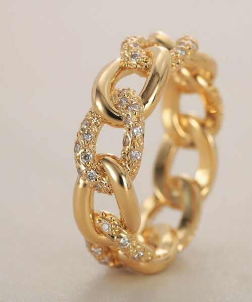 COCOSHNIK / ココシュニック リング | K18ダイヤモンド キヘイチェーンモチーフ リング | 詳細4