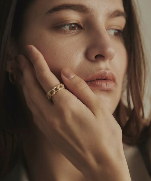 COCOSHNIK / ココシュニック リング | K18ダイヤモンド キヘイチェーンモチーフ リング | 詳細7