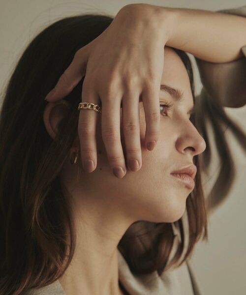 COCOSHNIK / ココシュニック リング | K18ダイヤモンド キヘイチェーンモチーフ リング | 詳細8