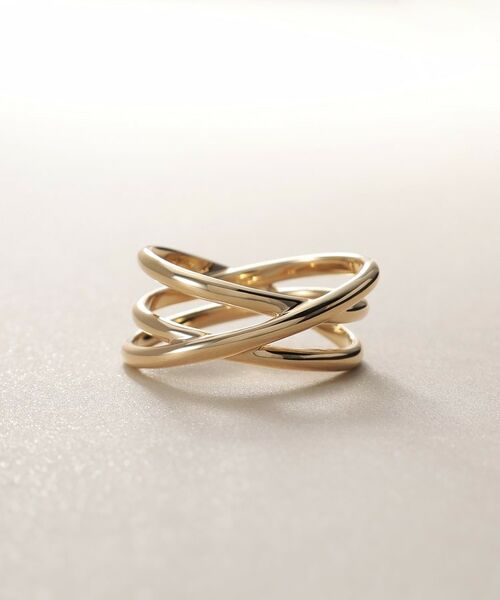 COCOSHNIK / ココシュニック リング | K10アシンメクロスライン リング | 詳細2