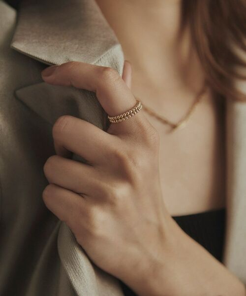 COCOSHNIK / ココシュニック リング | K10プレーンボール2連 リング | 詳細7