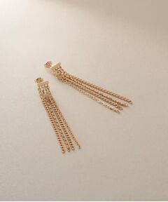 COCOSHNIK K10 カラーストーン (オニキス)フープピアス K10カラーストーン（オニキス）フープピアス （ピアス