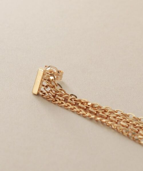 COCOSHNIK / ココシュニック ピアス・イヤリング | K10キヘイミックスチェーンフリンジ スタッズピアス | 詳細2