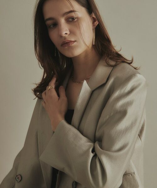 COCOSHNIK / ココシュニック ピアス・イヤリング | K10キヘイミックスチェーンフリンジ スタッズピアス | 詳細6