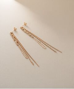 COCOSHNIK / ココシュニック ピアス・イヤリング | K10ウェーブインフリンジ スタッズピアス