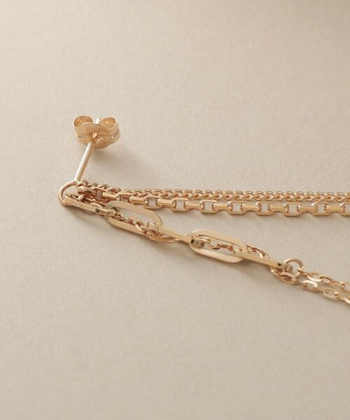 COCOSHNIK / ココシュニック ピアス・イヤリング | K10ウェーブインフリンジ スタッズピアス | 詳細2