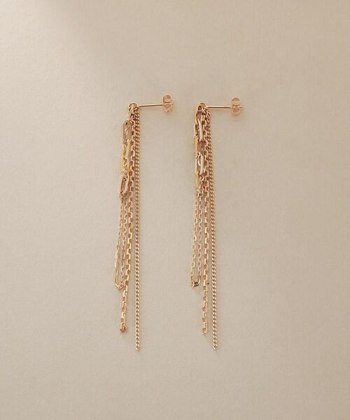 COCOSHNIK / ココシュニック ピアス・イヤリング | K10ウェーブインフリンジ スタッズピアス | 詳細4