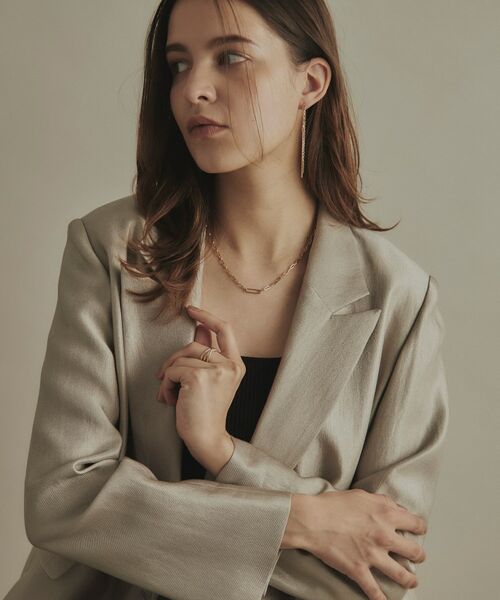 COCOSHNIK / ココシュニック ピアス・イヤリング | K10ウェーブインフリンジ スタッズピアス | 詳細6