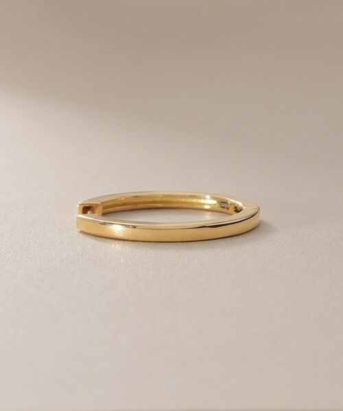 COCOSHNIK / ココシュニック ピアス・イヤリング | K10平打ちフープ ワンタッチピアス | 詳細2