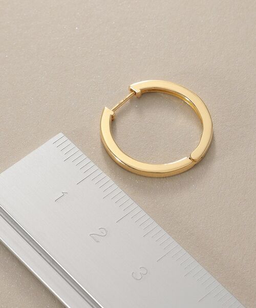 COCOSHNIK / ココシュニック ピアス・イヤリング | K10平打ちフープ ワンタッチピアス | 詳細4