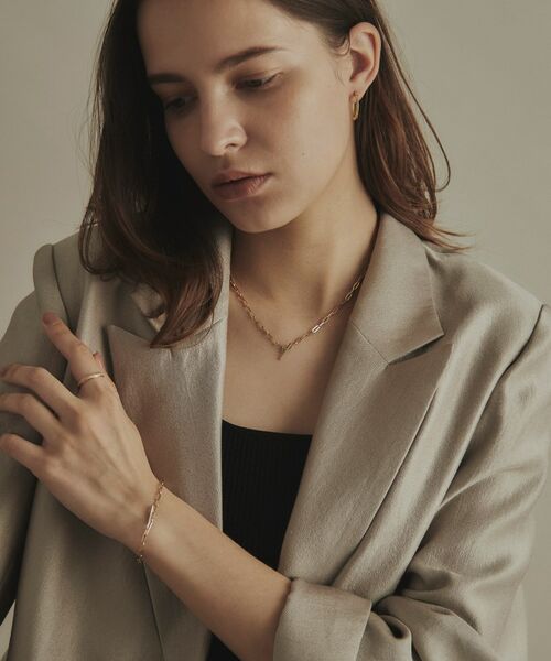 COCOSHNIK / ココシュニック ピアス・イヤリング | K10平打ちフープ ワンタッチピアス | 詳細6