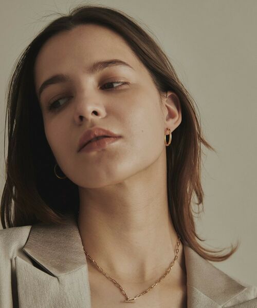 COCOSHNIK / ココシュニック ピアス・イヤリング | K10平打ちフープ ワンタッチピアス | 詳細7