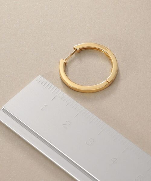 COCOSHNIK / ココシュニック ピアス・イヤリング | K18平打ちフープ ワンタッチピアス | 詳細4