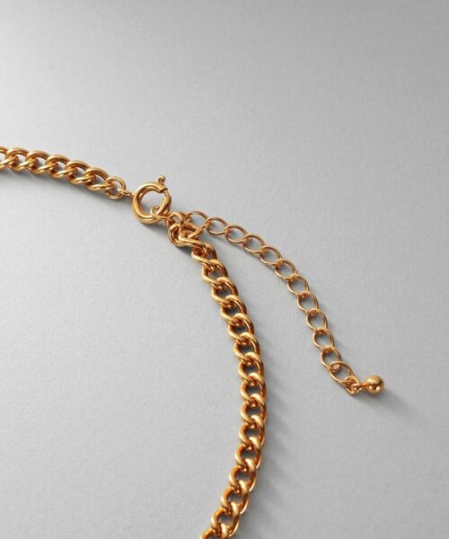 COCOSHNIK / ココシュニック ネックレス・ペンダント・チョーカー | シルバー カーブチェーンモチーフフリンジネックレス GP | 詳細3