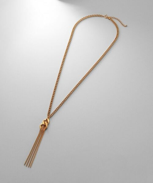 COCOSHNIK / ココシュニック ネックレス・ペンダント・チョーカー | シルバー カーブチェーンモチーフフリンジネックレス GP | 詳細5