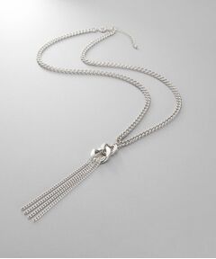 COCOSHNIK / ココシュニック ネックレス・ペンダント・チョーカー | シルバー カーブチェーンモチーフフリンジネックレス