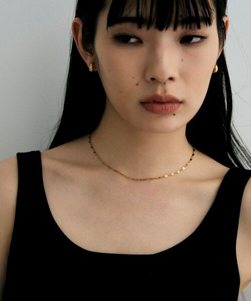 COCOSHNIK / ココシュニック ネックレス・ペンダント・チョーカー | シルバー デザインチェーン デュアルペタルネックレス（38ｃｍ） GP | 詳細7