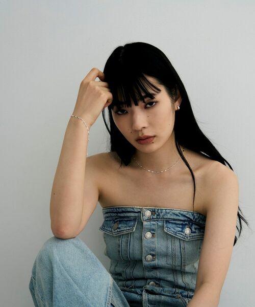 COCOSHNIK / ココシュニック ネックレス・ペンダント・チョーカー | シルバー デザインチェーン デュアルペタルネックレス（38ｃｍ） | 詳細6