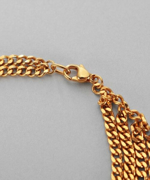 COCOSHNIK / ココシュニック ブレスレット・バングル | シルバー カーブチェーンアシンメトリードレープブレスレット GP | 詳細3