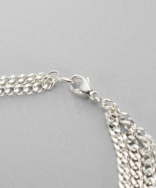 COCOSHNIK / ココシュニック ブレスレット・バングル | シルバー カーブチェーンアシンメトリードレープブレスレット | 詳細2