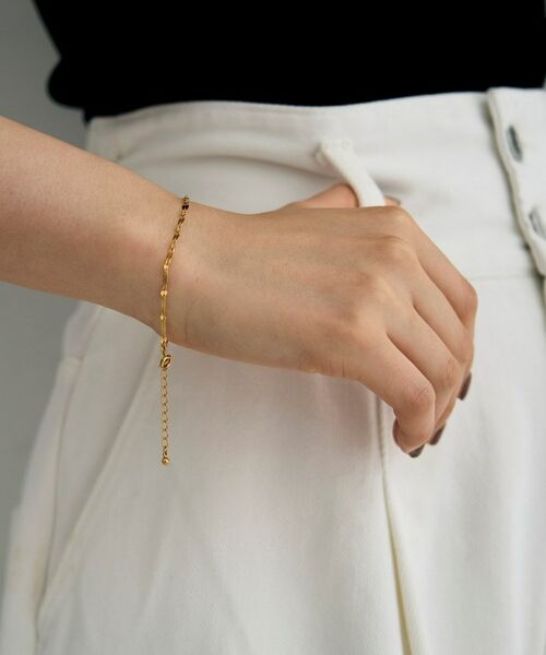 COCOSHNIK / ココシュニック ブレスレット・バングル | シルバー デザインチェーン デュアルペタルブレスレット GP | 詳細7