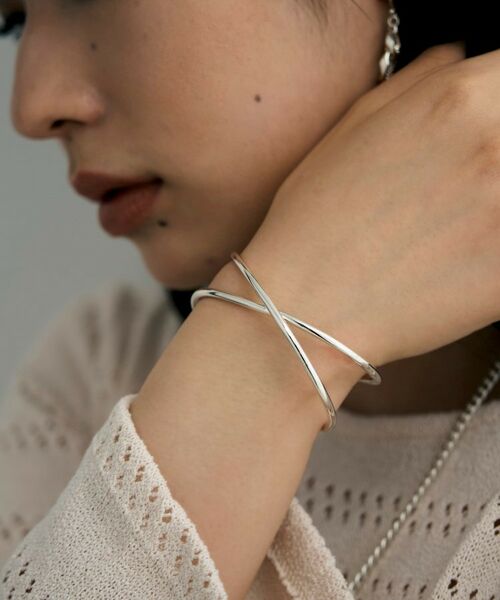 COCOSHNIK / ココシュニック ブレスレット・バングル | シルバー ワンストロークXバングル | 詳細9