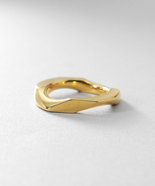 COCOSHNIK / ココシュニック リング | シルバー カーブチェーンモチーフリング GP | 詳細3