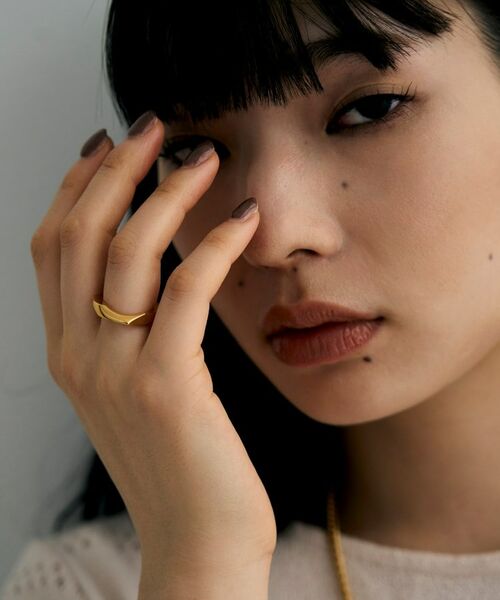 COCOSHNIK / ココシュニック リング | シルバー カーブチェーンモチーフリング GP | 詳細7