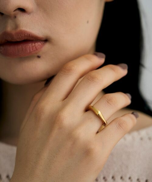 COCOSHNIK / ココシュニック リング | シルバー カーブチェーンモチーフリング GP | 詳細8