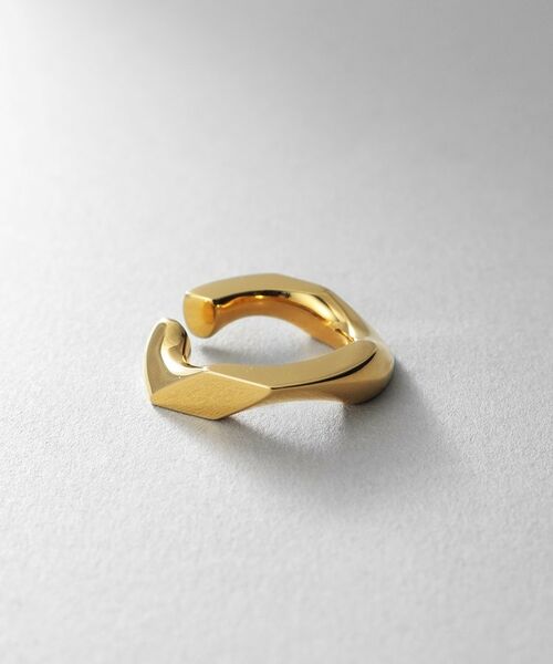 COCOSHNIK / ココシュニック ピアス・イヤリング | シルバー カーブチェーンモチーフイヤカフ GP | 詳細2