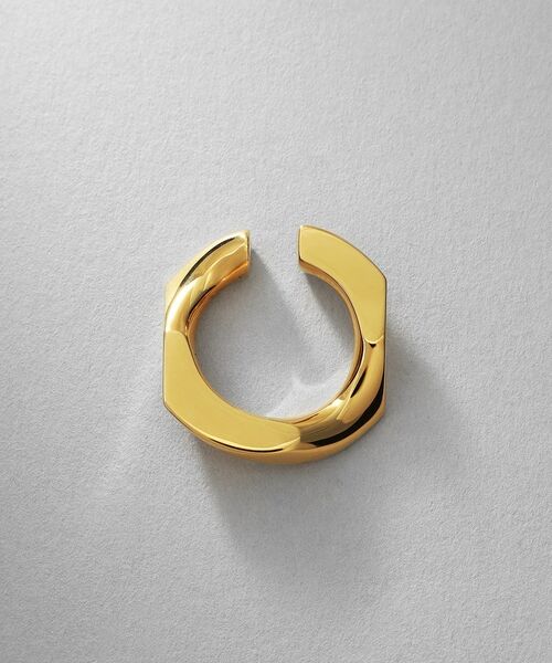 COCOSHNIK / ココシュニック ピアス・イヤリング | シルバー カーブチェーンモチーフイヤカフ GP | 詳細3