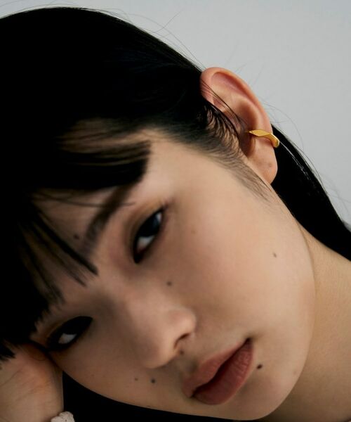 COCOSHNIK / ココシュニック ピアス・イヤリング | シルバー カーブチェーンモチーフイヤカフ GP | 詳細6