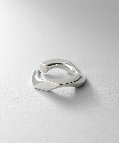 COCOSHNIK / ココシュニック ピアス・イヤリング | シルバー カーブチェーンモチーフイヤカフ | 詳細2