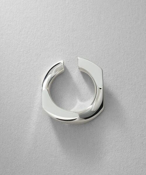 COCOSHNIK / ココシュニック ピアス・イヤリング | シルバー カーブチェーンモチーフイヤカフ | 詳細3