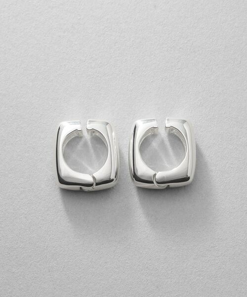 COCOSHNIK / ココシュニック ピアス・イヤリング | シルバー ハギーイヤリング スクエア | 詳細3