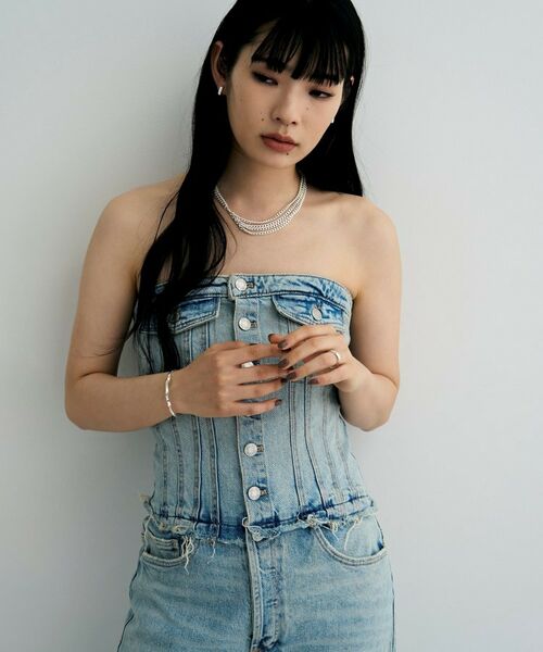 COCOSHNIK / ココシュニック ピアス・イヤリング | シルバー ハギーイヤリング スクエア | 詳細5