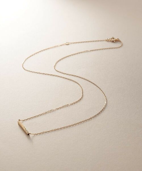 COCOSHNIK / ココシュニック ネックレス・ペンダント・チョーカー | K18カッティングバー ネックレス | 詳細1